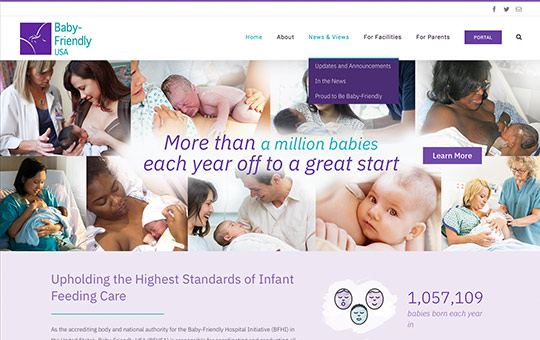 Baby-Friendly USA WordPress website design